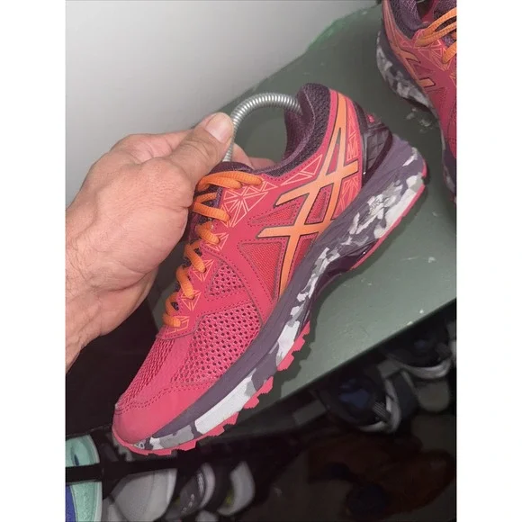 Asics Women's GT-2000 4 Pink/ Orange T661N Size 9 - Picture 4 of 12